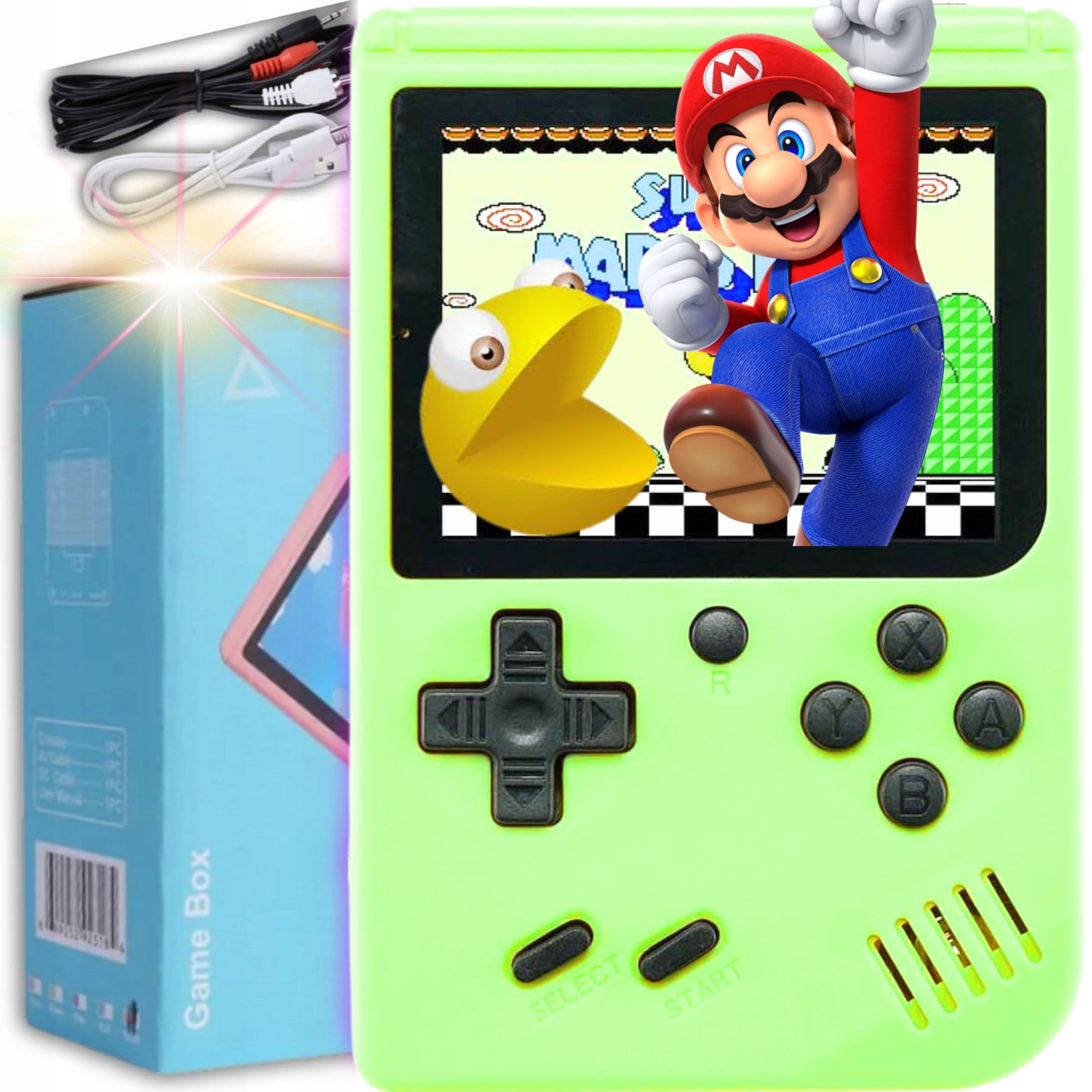 🎮 Konsola Kieszonkowa PEGASUS Mini – Zielona
Mini konsola z 500 grami w jednym urządzeniu – idealny prezent dla dzieci i dorosłych!